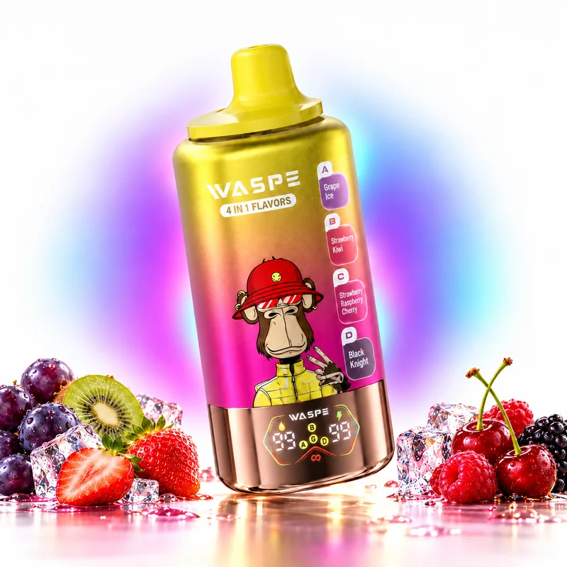 WASPE 4in1 100000 — Grape Ice / Strawberry Kiwi / Strawberry Raspberry Cherry / Black Knight