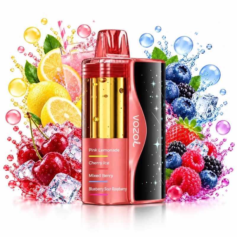 Vozol Mega 50K 4in1 — Pink Lemonade / Cherry Ice / Mixed Berry / Blueberry Sour Raspberry