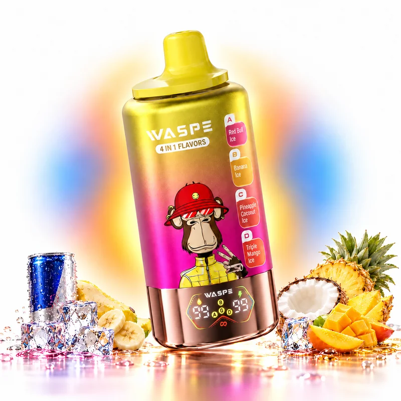 WASPE 4in1 100000 — Red Bull Ice / Banana Ice / Pineapple Coconut Ice / Triple Mango Ice