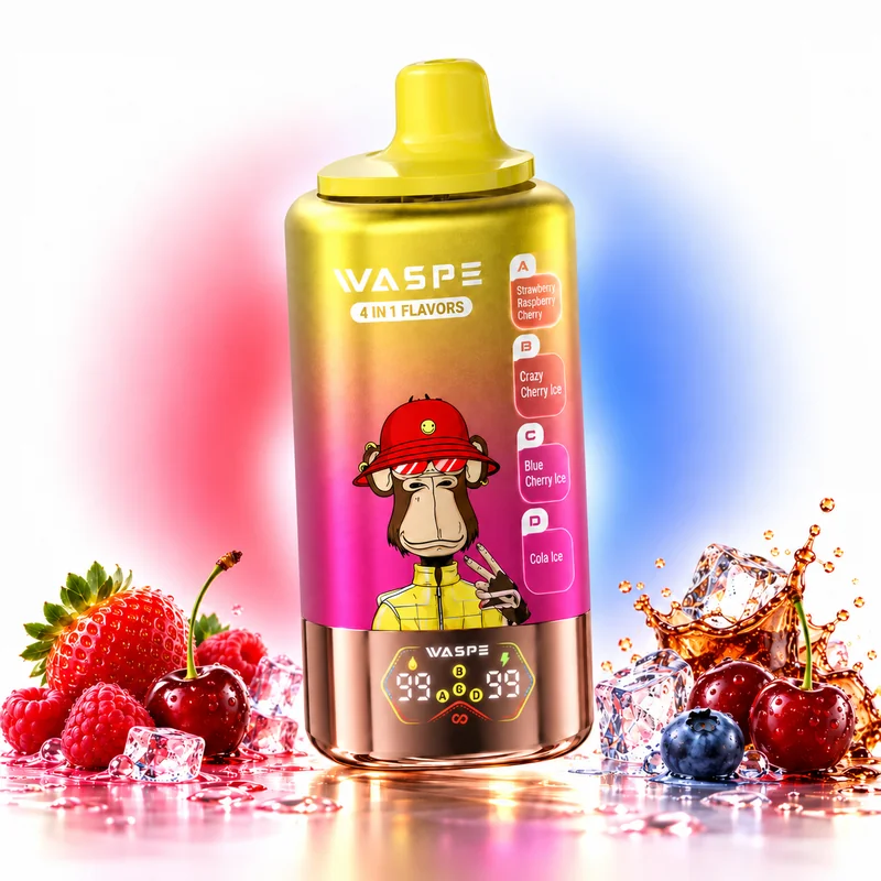 WASPE 4in1 100000 — Strawberry Raspberry Cherry / Crazy Cherry Ice / Blue Cherry Ice / Cola Ice