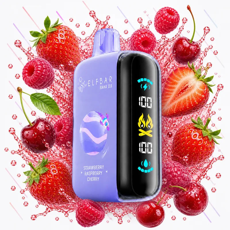Elf Bar Raya D3 25000 — Strawberry Raspberry Cherry